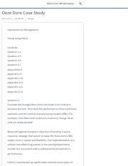Dore Dore Case Study Analysis