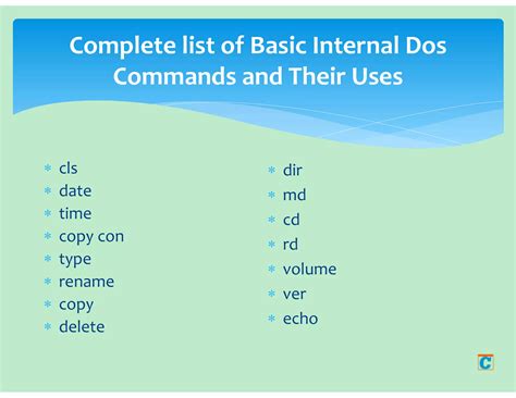 dos internal and external commands