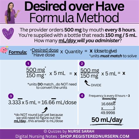 Dose Calculation Formula