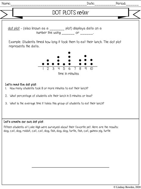 Dot Plot Free Teaching Resources Tpt 7th Grade Dot Plots Worksheet - 7th Grade Dot Plots Worksheet