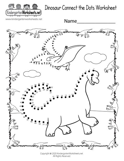 dot to dot dinosaurs