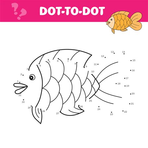 Dot To Dot Fish Numbers 1 10 One Dot To Dot Fish - Dot To Dot Fish