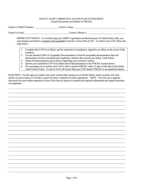 Full Download Dot Corrective Action Plan Template 