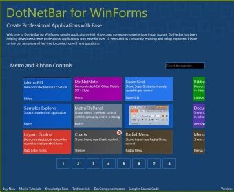 dotnetbar for windows forms vs web