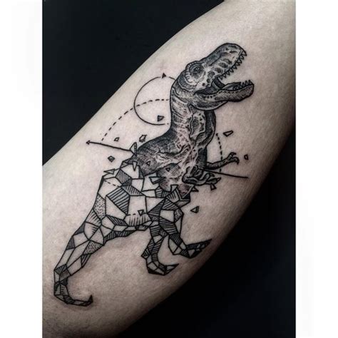 Dotwork Dinosaur Tattoos