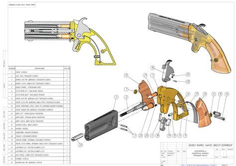 double barrel derringer drawing