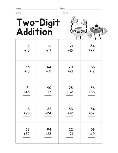 Double Digit Addition Worksheet Pack Have Fun Teaching Math Worksheets Double Digit Addition - Math Worksheets Double Digit Addition