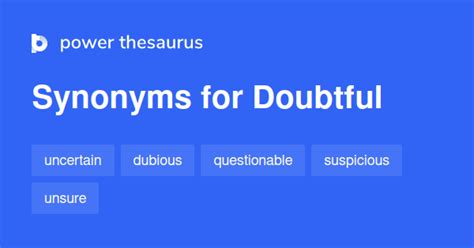 doubtful synonym