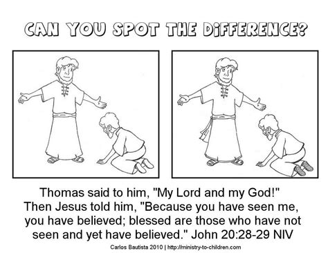 Doubting Thomas Worksheet