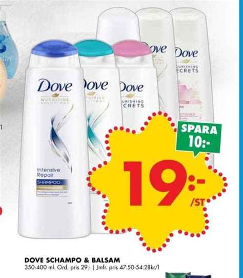 dove shampoo öob