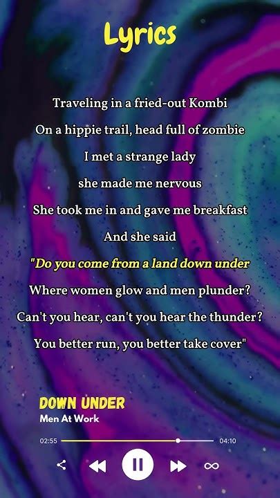 Down Under Lyrics