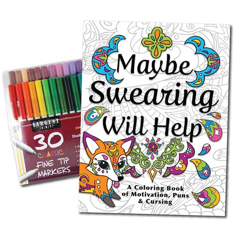 download Maybe Swearing Will Help: Adult Coloring Book full