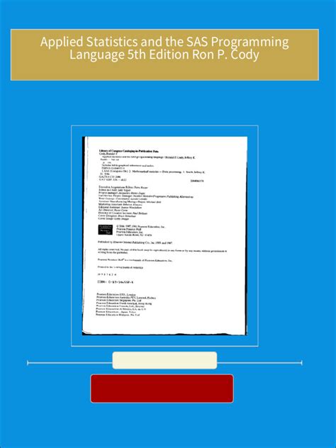 download applied statistics and the sas programming language 5th edition pdf