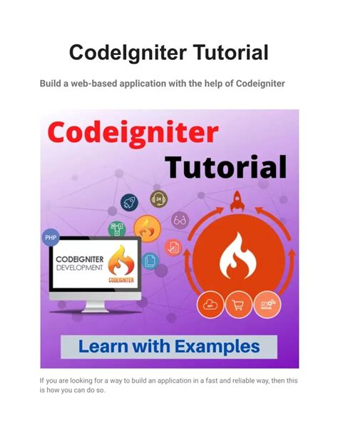 Download Codeigniter Tutorial Pdf Version Tutorialspoint