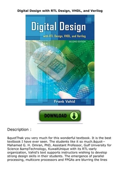 download digital design with rtl design vhdl and verilog pdf