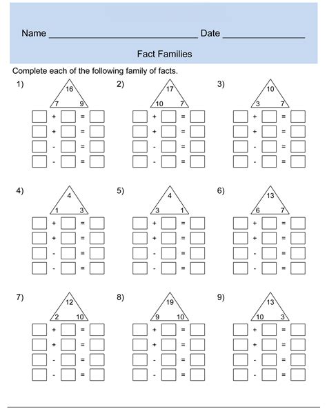 Download Fact Family Worksheets One Minute Addition Subtraction Timed Addition And Subtraction Worksheet - Timed Addition And Subtraction Worksheet