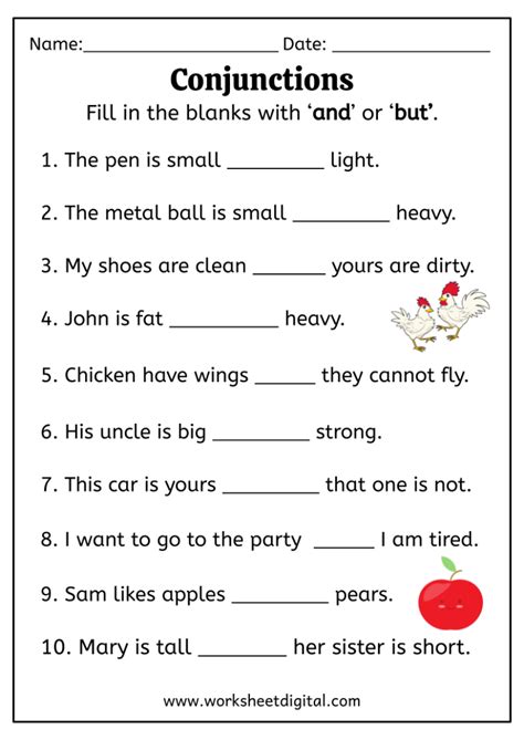 Download Free Conjunction Worksheet For Class 2 A Conjunction Exercises For Grade 2 - Conjunction Exercises For Grade 2