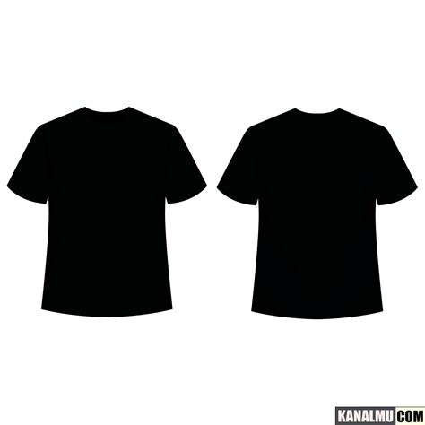 Download Mentahan Baju Hitam Polos  T Shirt Mockup Vector Art Icons And Graphics - Download Mentahan Baju Hitam Polos