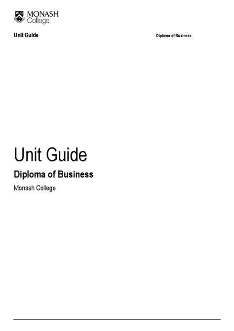 Download Pdf Unit Guide Monash University