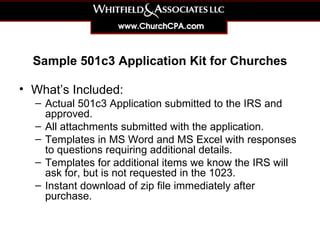 Download Sample 501c3 Application Churches