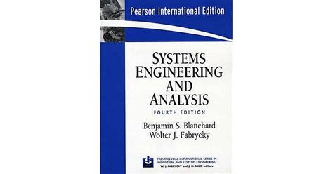 download systems engineering and analysis benjamin s