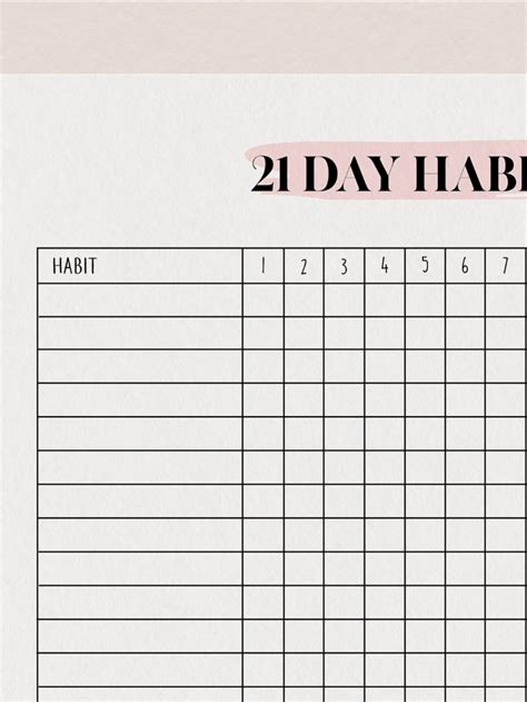 Download The 21 Day Habit Tracker Worksheet Six Habit 6 Worksheet - Habit 6 Worksheet