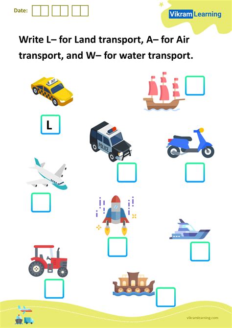 Download Transport Worksheets For Free Vikramlearning Com Preschool Transport Worksheet For Kindergarten - Preschool Transport Worksheet For Kindergarten