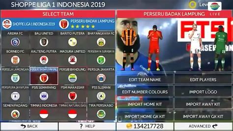 Download FTS 20 Mod Apk Liga Indonesia  PES BELGIUM GLORY