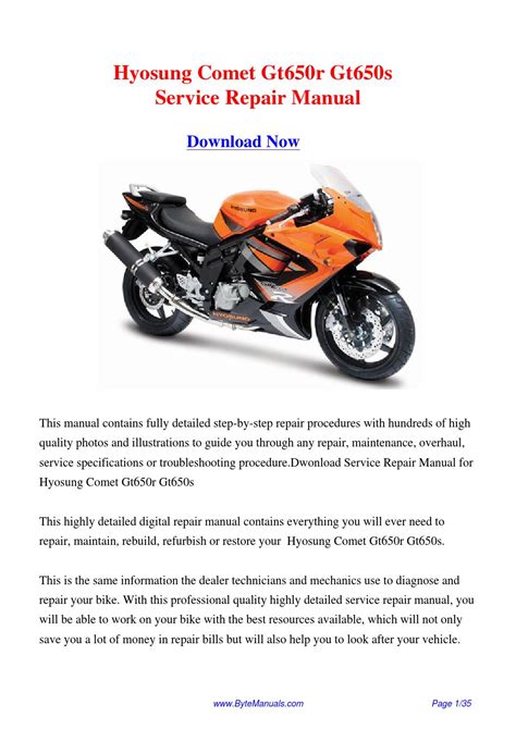 Full Download Download Hyosung Comet Gt650R Gt650S Factory Repair Manual 