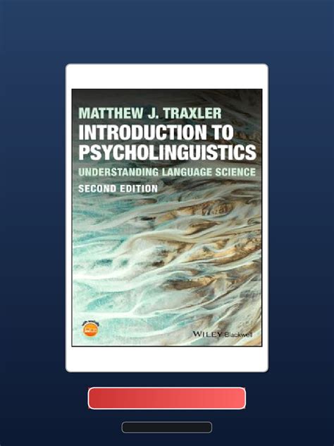 Full Download Download Introduction To Psycholinguistics Understanding Language Science Pdf 