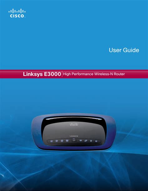 Read Download Linksys E3000 User Guide 