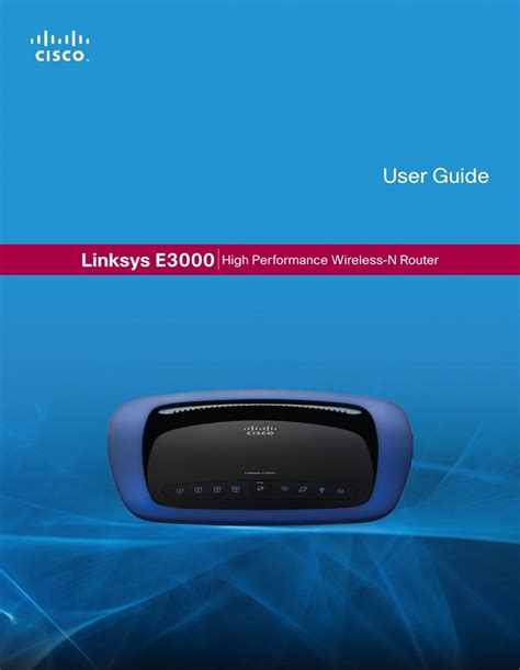 Full Download Download Linksys E3000 User Guide 