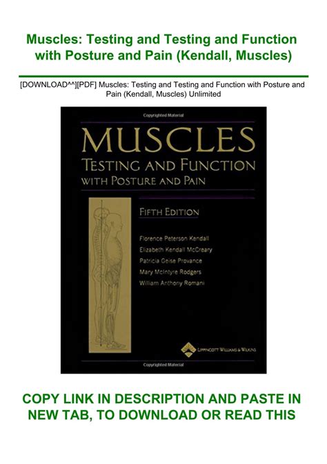 Full Download Download Muscles Testing And Function With Posture And Pain Pdf 