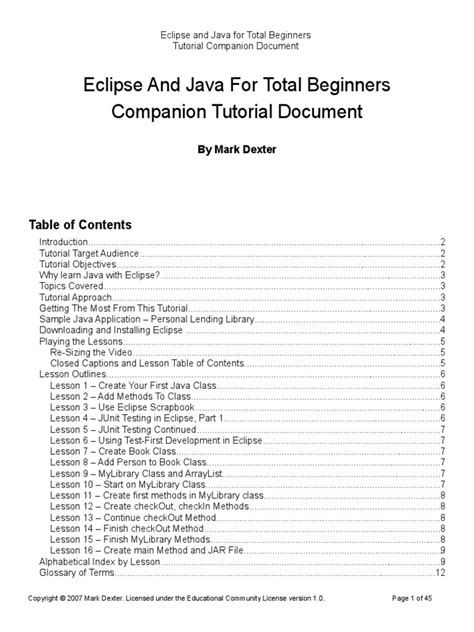 Full Download Download The Companion Document In Eclipse 