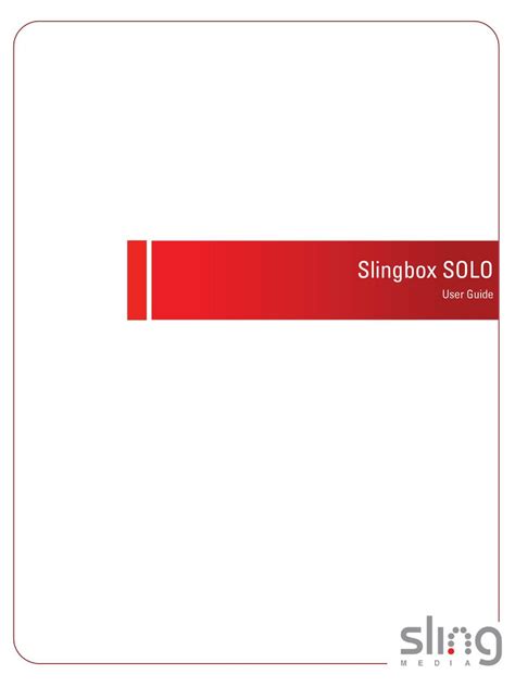 Download Download The Slingbox Solo User Guide 