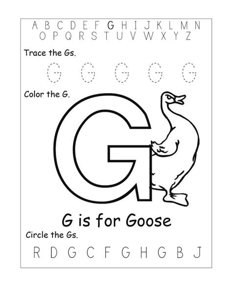Downloadable Letter G Worksheets For Preschool Kindergarten Letter G Worksheets For Kindergarten - Letter G Worksheets For Kindergarten