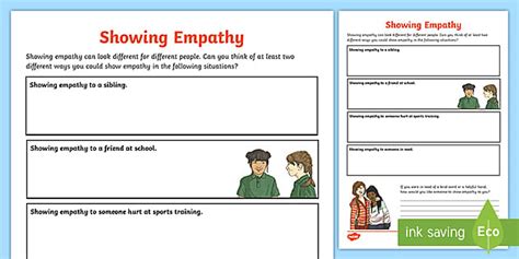 Downloadable Pdf Empathy Worksheets Twinkl Teacher Made Kindergarten Empathy Worksheet - Kindergarten Empathy Worksheet