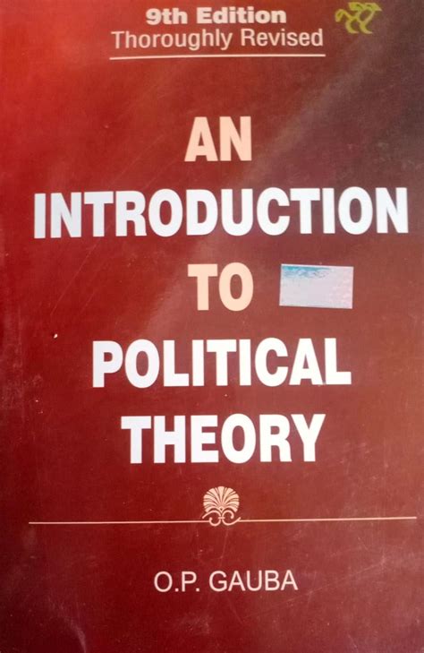 Full Download Downloads An Introduction To Political Theory Op Gauba 