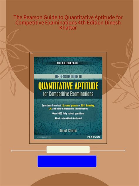 Download Downlod The Pearson Guide Quantative Aptitude By Dinesh Khattar Pdf 