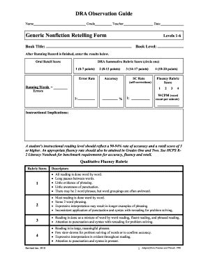 Dra Teacher Observation Guide Level 8