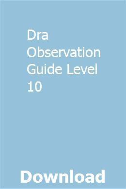 Full Download Dra Observation Guide 