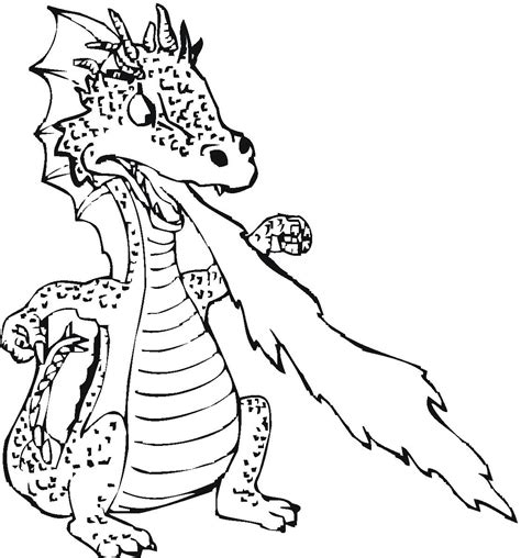 Dragon Coloring Pages For Preschoolers   Dragon With Happy Birthday Cake Coloring Page Free - Dragon Coloring Pages For Preschoolers