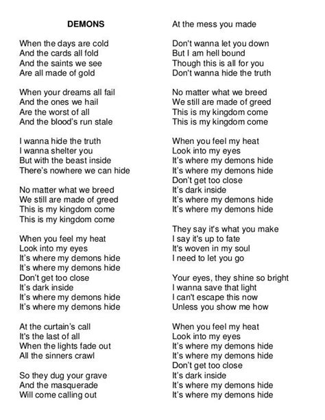 Dragons Demons Lyrics