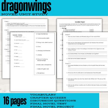 Dragonwings Guided Reading Packet