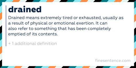 drained meaning