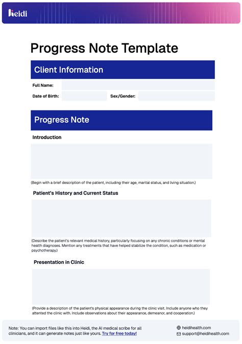 Drap Progess Note