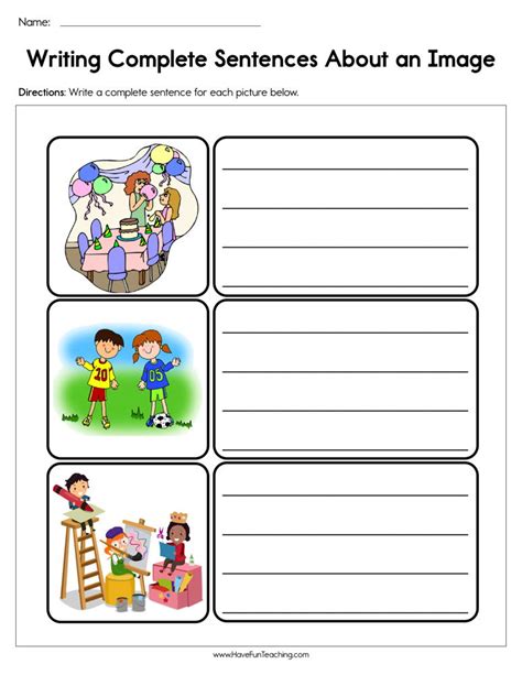 Draw A Picture Write A Sentence Worksheet Pictures For Sentence Writing - Pictures For Sentence Writing