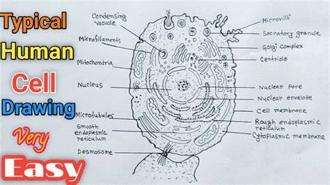 draw the human cell with the label