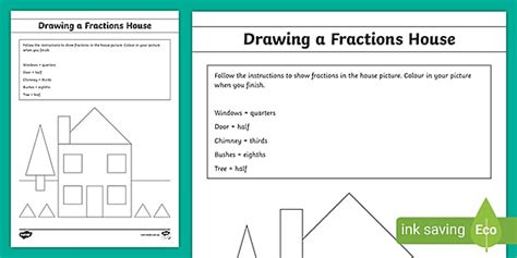 Drawing A Fractions House Teacher Made Twinkl Drawing Fractions - Drawing Fractions