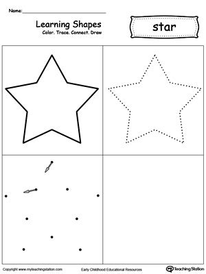 Drawing A Star Shape Myteachingstation Com Star Shape Worksheet - Star Shape Worksheet